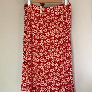 Madewell floral skirt